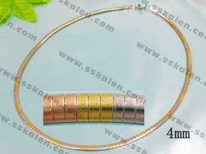 SS Gold-Plating Necklace - KN11317-D