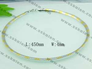 SS Gold-Plating Necklace - KN9440-D