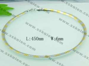 SS Gold-Plating Necklace   - KN9447-D
