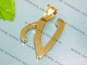 Stainless Steel Gold-plating Pendant - KP19844-D
