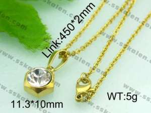 Stainless Steel Gold-plating Pendant  - KP32894-D