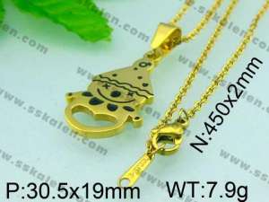 Stainless Steel Gold-plating Pendant  - KP36312-D