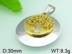  Stainless Steel Gold-plating Pendant  - KP37861-Z