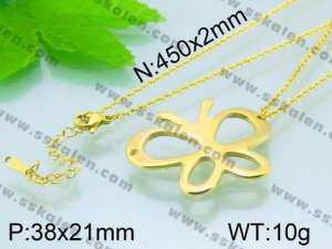 Stainless Steel Gold-plating Pendant  - KP39560-Z