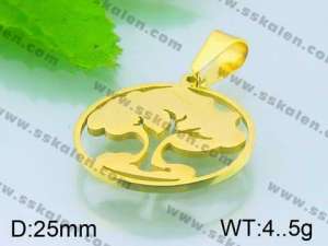 Stainless Steel Gold-plating Pendant  - KP39614-Z