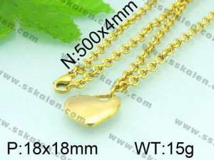 Stainless Steel Gold-plating Pendant  - KP39769-Z