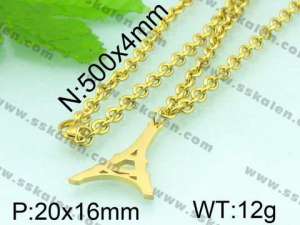 Stainless Steel Gold-plating Pendant  - KP39772-Z