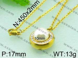 Stainless Steel Gold-plating Pendant  - KP39881-Z