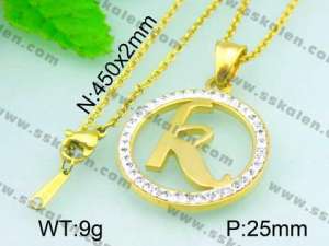 Stainless Steel Gold-plating Pendant  - KP40265-K