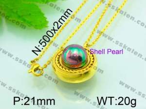 Stainless Steel Gold-plating Pendant  - KP40365-Z