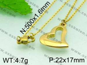 Stainless Steel Gold-plating Pendant  - KP40459-Z