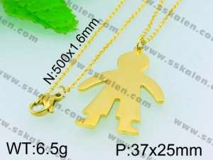 Stainless Steel Gold-plating Pendant  - KP40654-Z