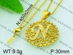 Stainless Steel Gold-plating Pendant  - KP41318-K