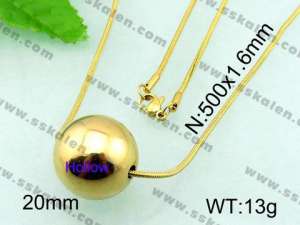 Stainless Steel Gold-plating Pendant  - KP41354-Z