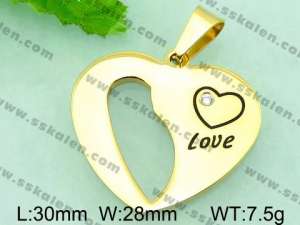 Stainless Steel Gold-plating Pendant  - KP41615-K