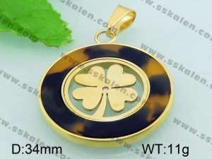 Stainless Steel Gold-plating Pendant  - KP41753-K