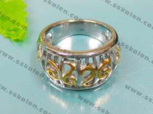 Stainless Steel Gold-Plating Ring - KR11485-K