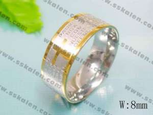 Stainless Steel Gold-plating Ring  - KR13841-G