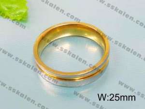Stainless Steel Gold-plating Ring  - KR15116-T