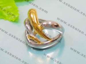 Stainless Steel Gold-plating Ring - KR15232-T