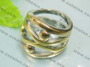 Stainless Steel Gold-plating Ring  - KR17281-L