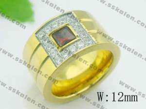 Stainless Steel Gold-plating Ring - KR17548-Z