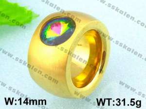 Stainless Steel Gold-plating Ring - KR18113-D