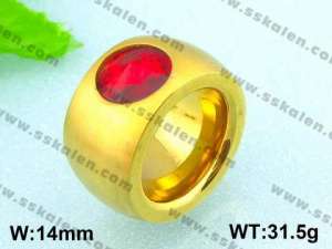 Stainless Steel Gold-plating Ring - KR18114-D