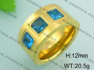 Stainless Steel Gold-plating Ring - KR18484-D