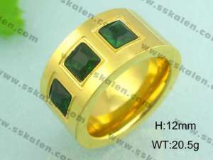 Stainless Steel Gold-plating Ring - KR18492-D