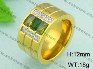 Stainless Steel Gold-plating Ring - KR18601-D