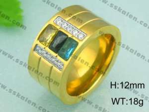 Stainless Steel Gold-plating Ring - KR18620-D