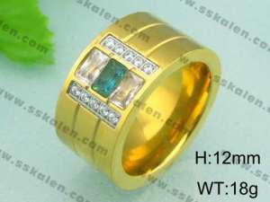 Stainless Steel Gold-plating Ring - KR18623-D