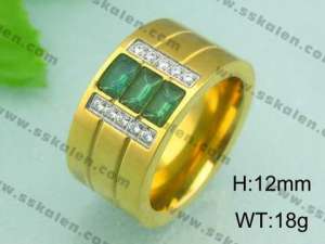 Stainless Steel Gold-plating Ring - KR18629-D