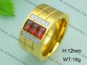 Stainless Steel Gold-plating Ring - KR18631-D