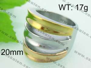 Stainless Steel Gold-plating Ring - KR22041-L