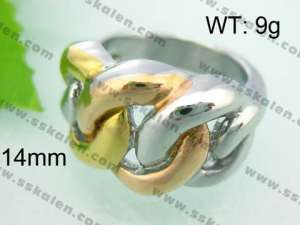 Stainless Steel Gold-plating Ring - KR22045-L