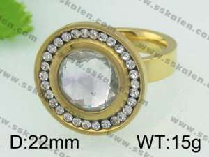 Stainless Steel Gold-plating Ring  - KR23336-D