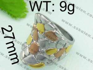 Stainless Steel Gold-plating Ring - KR23590-L