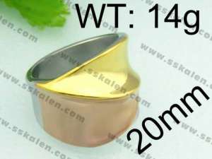 Stainless Steel Gold-plating Ring - KR23592-L