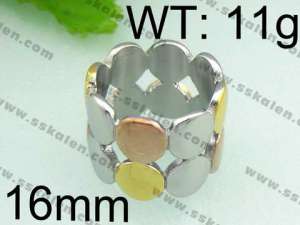 Stainless Steel Gold-plating Ring - KR23594-L