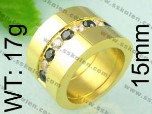 Stainless Steel Gold-plating Ring   - KR23930-D