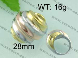 Stainless Steel Gold-plating Ring  - KR24160-L