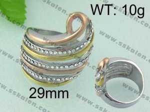 Stainless Steel Gold-plating Ring  - KR24161-L