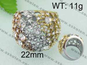 Stainless Steel Gold-plating Ring  - KR24162-L