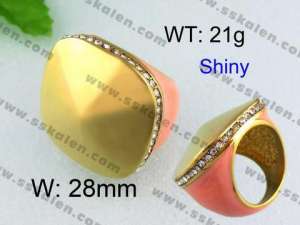 Stainless Steel Gold-plating Ring - KR24360-L