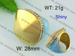 Stainless Steel Gold-plating Ring  - KR24362-L