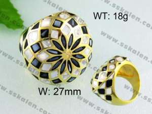Stainless Steel Gold-plating Ring  - KR24379-L