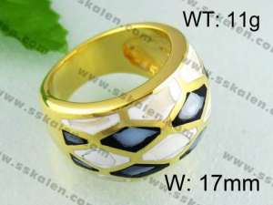 Stainless Steel Gold-plating Ring   - KR24381-L