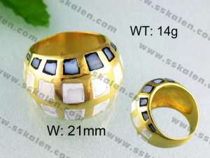 Stainless Steel Gold-plating Ring   - KR24384-L